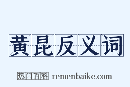 黄昆反义词是什么意思的图片